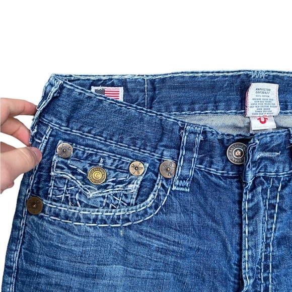 Vintage Embroidered Tab True Religion Jeans Size 34 Blue - Picture 10 of 15